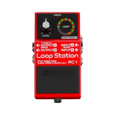 Image of BOSS RC 1 Loop Station Pedal Industry Standard Simple Looper for Guitar, Bass, Keyboards &amp; More 24 Segment LED Indicator 12 Minutes of Record Time Record, Playback, Overdub, Undo Redo Loops