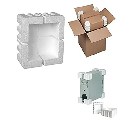 Image of BBP Express Polystyrene Foam Edge Corner Guard Protectors Protection (Polystyrene White Corners (Pack x 4), 8x8x8cm)