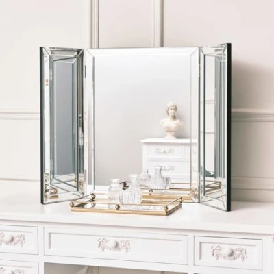Image of Melody Maison Large Mirrored Dressing Table Triple Mirror