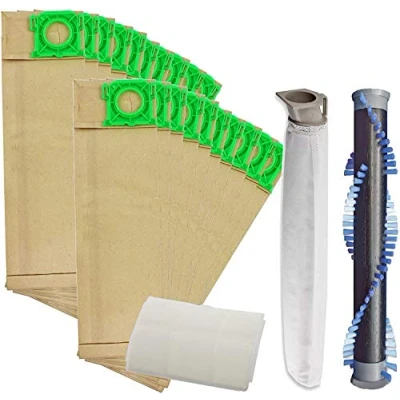Image of SPARES2GO Roller Brush/Brushroll Bar + 20 Hoover Bags &amp; Filter Service Kit Compatible with Sebo X1 X1.1 X4 X5 Extra Vacuum Cleaners