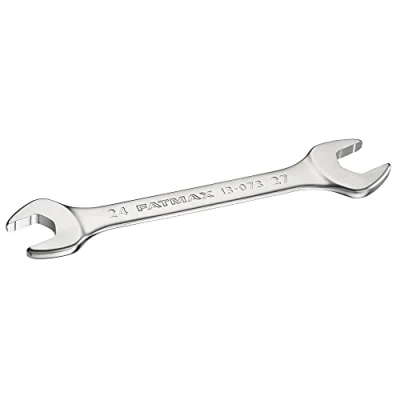Image of Stanley FMMT13073 0 FatMax Double Open Ended Spanner 24 x 27 mm 15 Offset with Non Slip Profile for Improved Screw Contact Steel