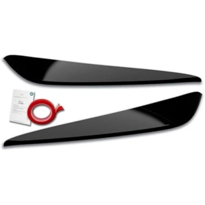 Image of Head light spoilers compatible with BMW 2 Series Gran Coupe (F44) 2019 (ABS Gloss Black)