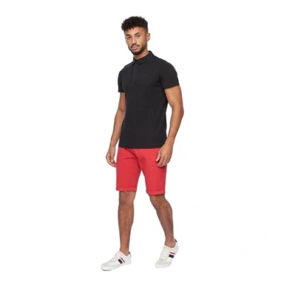 Image of Crosshatch Mens Slim Fit Chino Cotton Summer Casual Shorts(30W/RED)