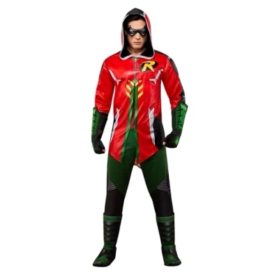 Image of Rubie&#039;s 703122 Dc Gotham Knights Robin Deluxe Men&#039;s Costume Adult, Medium, M