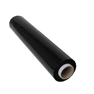 Image of REALPACK® 1 X BLACK FLUSH CORE STRONG ROLLS PALLET STRETCH SHRINK WRAP CAST PARCEL PACKING CLING FILM 400mm 300m IDEAL FOR FREE FAST DELIVERY