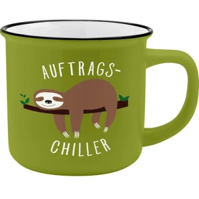 Image of Gruss und Co 45785 Tasse mit Spruch Chiller, New Bone China Porzellan, 35 cl Mug, Porcelain