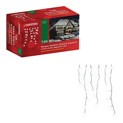 Image of Christmas Workshop 720 LED Icicle Chaser Lights Warm White