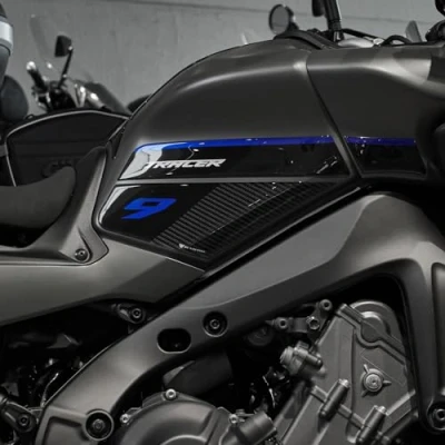Image of Resin Bike Motorcycle 3D Stickers Compatible with Yamaha Tracer 9 GT GT+ 2021 2024 Blue. Tank Side Protector from Impact and Scratches. Sticker Gadget Moto