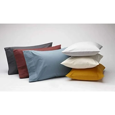 Image of GM 100% EGYPTIAN COTTON PAIR OF PILLOWCASES 200 THREAD COUNT ( 50 X 75 ) CM (Orange)