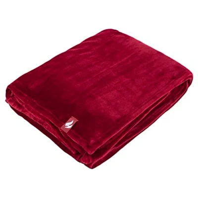 Image of HEAT HOLDERS Extra Warm Fleece Blanket Throw Winter Soft &amp; Luxury Plush Fluffy Giant for Sofa 270cm X 240cm (Cranberry, Super King)