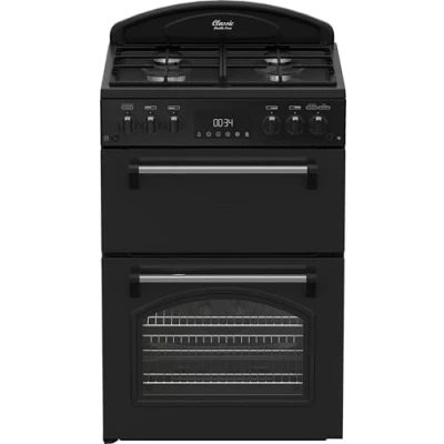 Image of Leisure CLB60GCK 60cm Wide Classic Range Style Gas Cooker Black A+ Rated, H90 x W60 D60 (cm)