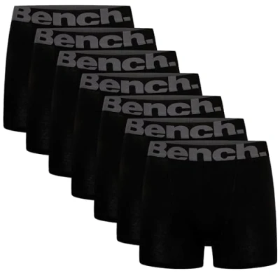 Image of Bench Mens &#039;Suttonia&#039; Boxer Shorts, 7 Pack, M, Black
