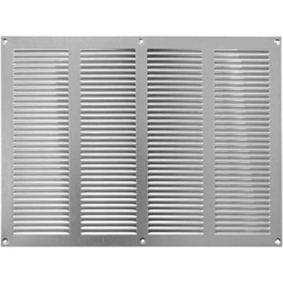 Image of Galvanised Air Vent Grille with Mosquito Net 400 x 300 mm