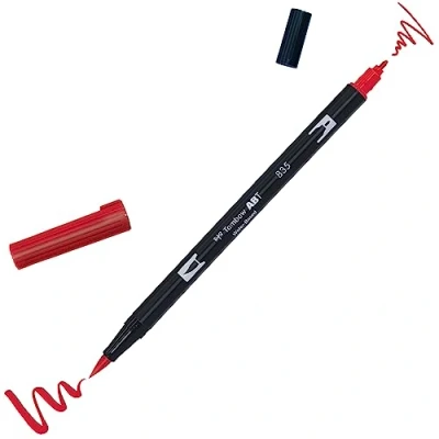 Image of Tombow ABT 835 Dual Brush Pen Red (835 Persimmon)