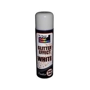 Image of White Glitter Effect Colour Spray Can DIY Aerosol Paint Decorative Creative Crafts Art