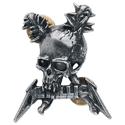 Image of Alchemy Gothic Metallica: Damage Inc. Skull Metal Pin Badge