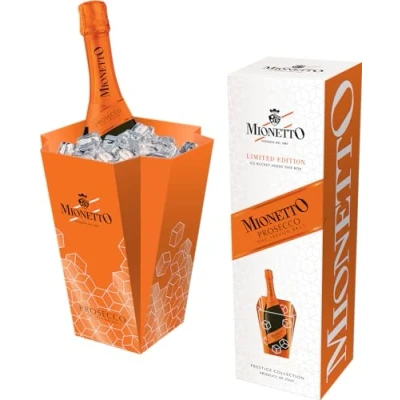Image of Mionetto Brut Treviso DOC Chiller Pack Our Classic Orange Label Prosecco with Ice Bucket Perfect for Lovers, Parties &amp; Gifts
