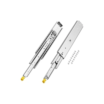 Image of VEVOR 1 Pair Full Extension Drawer Slides 18 20 22 28 30 32 36 38 40 44 48 52 56 60 in, 500 lbs Load Capacity Locking Slides, Ball Bearing with Lock Side Mount Slide Rail