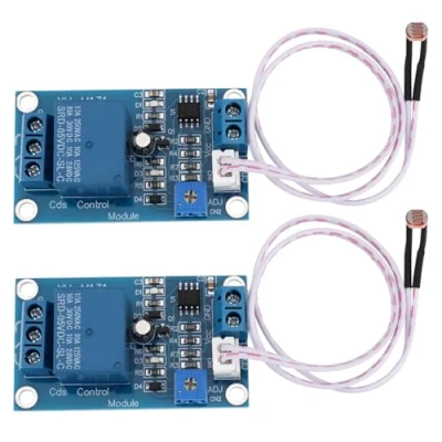 Image of YINETTECH 2Pcs 5V XH M131 Photosensitive Resistor Module Light Control Switch Photoresistor Relay Brightness Automatic