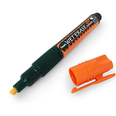 Image of Pentel Wet Erase Chalk Marker Pen Medium Chisel Tip Single Orange SMW26