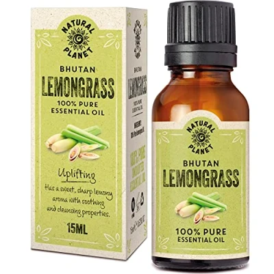 Image of Natural Planet Lemongrass Essential Oil 15ML 100% Pure &amp; Undiluted Therapeutic Grade Pure, Cruelty Free