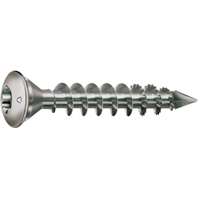 Image of SPAX 35708000601001 Post Screw, Centring Head, T Star Plus, Cut, Full Thread, Stainless Steel A1, 1.4016, (8.0 X 50 mm, Pieces)