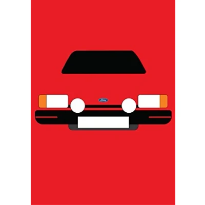 Image of Ford Fiesta XR2i Retro Motor Company Greeting Card