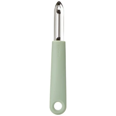 Image of Brabantia Tasty+ Cook &amp; Serve Food Peeler (Jade Green) Fruit Vegetable Skin Peeler, Soft Grip Handle, Dishwasher Safe, (122941)