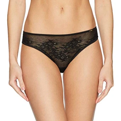 Image of Gossard Women&#039;s Glossies Lace Brief, Black (Black), M