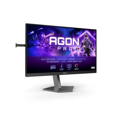 Image of AOC Agon PRO AG246FK 24.1 inch FHD gaming monitor, 540 Hz, 0.5 ms, FreeSync Premium, G Sync comp., HDR400 (2x HDMI, DisplayPort, USB Hub) black/gray