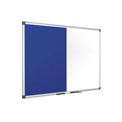 Image of Bi Office Combination Board Maya, Blue Felt/Magnetic, Aluminium Frame, 90 x 60 cm