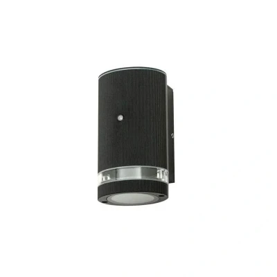 Image of Zinc ZN 35686 BLK Helix Spot Wall Light, photocell, Black