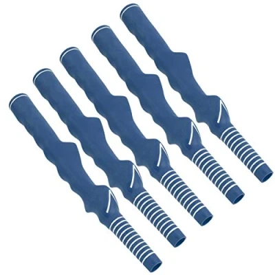 Image of Keenso 5Pcs Rubber Golf Training Aids, Hand Grip Anti‑skid Alignment Sticks Black/Blue/Orange(Blue) Leisure Sports