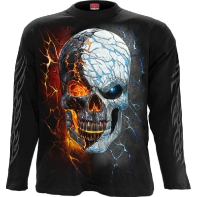 Image of Spiral Divided Soul Longsleeve T Shirt Black XXL