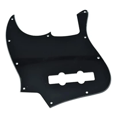 Image of KAISH Lefty 4 String J Bass Style Pickguard Left Handed Pick Guard Scrach Plate for USA/Mexico Jazz Black 3 Ply
