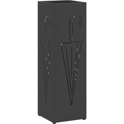 Image of vidaXL Umbrella Stand Black Steel Medium
