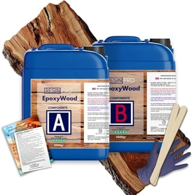 Image of Resin Pro EPOXYWOOD 7.5 KG Epoxy for Wood Protective Coating, Restoration, Reinforcement Wood, Fiberglass and Metal