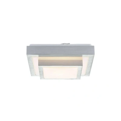 Image of LED Ceiling Light &#039;Mirco&#039; (Modern) in Silver Made of Metal for e.g. Living Room &amp; Dining (1 Source,) from Lindby lamp, lamp