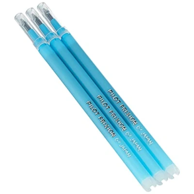 Image of Pilot Frixion Bls Fr7 Lb Refill Cartridges Pack of 3 Light Blue
