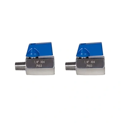 Image of JIVTO Stainless Steel Mini Ball Valve 1/8&quot; NPT,Male to Female,Shut Off (Pack of 2)