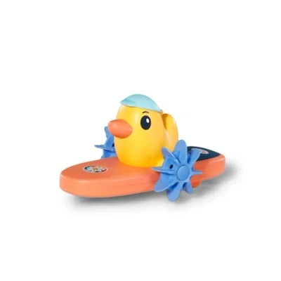 Image of BABY born Splish Splash Surfing Berta, Colourful Bath Time Toy with Wind Up Wheels and Vibrant Orange Surfboard that floats on water, Toddler Toy, 837146 Zapf Creation