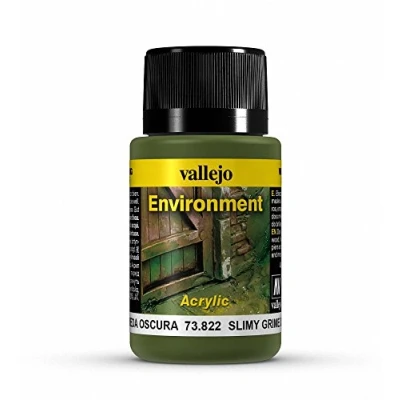 Image of Vallejo 40 ml&quot;Slimy Grime Dark&quot; Weathering Effect Bottle, Green