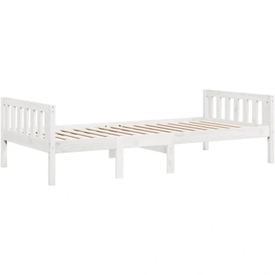 Image of vidaXL Children&#039;s Bed without Mattress Loft White 80x200cm Solid Wood Pine