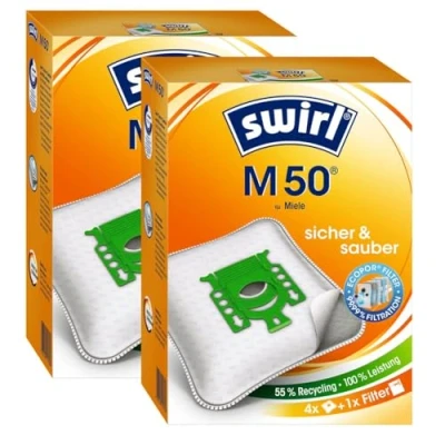 Image of 8 Original Swirl M50 Vacuum Cleaner Bags for Miele Comfort XL S381