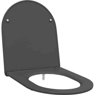 Image of vidaXL Quick Release Toilet Seat with Soft Close Duroplast Anthracite