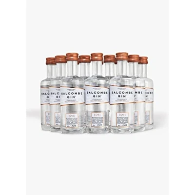 Image of Salcombe Gin ‘Start Point’ 5cl Miniature Bottles x 12 44% ABV British Coastal Classic London Dry Fresh Citrus, Grapefruit Vegan 1% Donated to the Oceans Distilled in