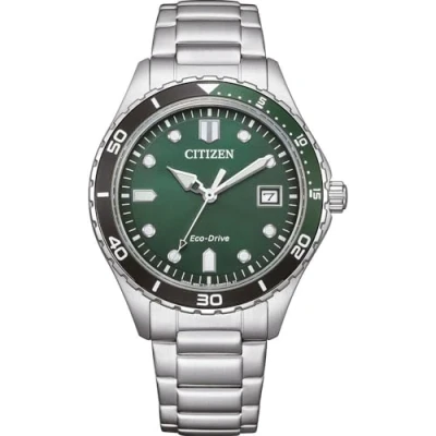 Image of Citizen Men Analogue Eco Drive Watch with Stainless Steel Strap AW1828 80X