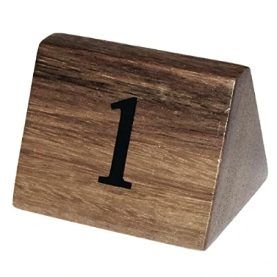 Image of Wooden Table Number Signs Nos 1 10 Decoration Restaurant Wood Innovative 10pc