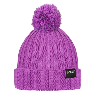 Image of Proviz REFLECT360 Reflective Explorer Fleece Lined Breathable Soft Unisex Bobble Beanie Hat Hi Visibility, Purple