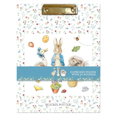Image of Clipboard Folder With Notepad Beatrix Potter Design
